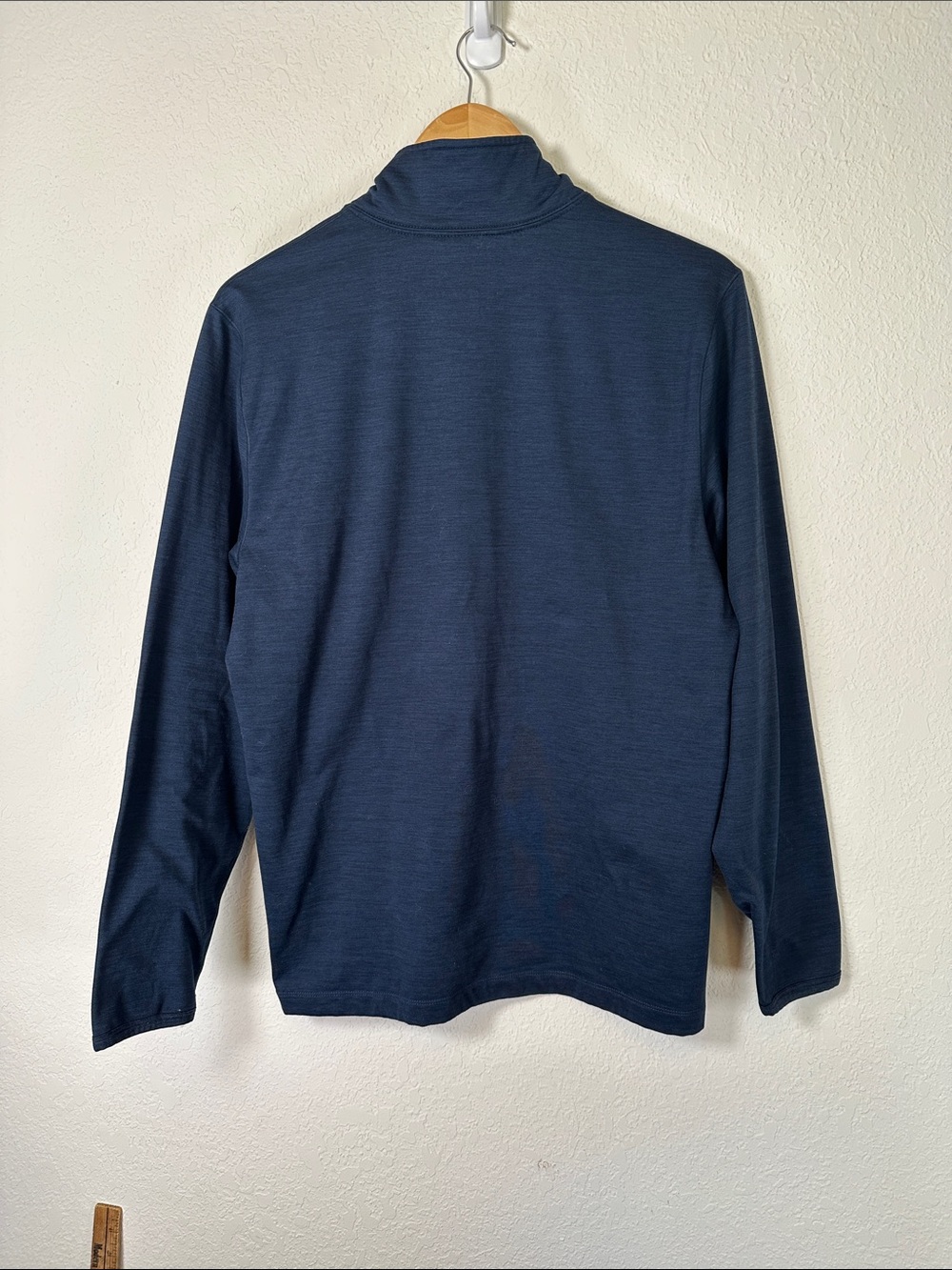 Abercrombie & Fitch Navy Soft Air Knit 1/4 Zip Shirt - Picture 3 of 4